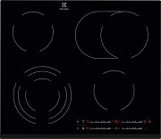 Поверхность электрическая Electrolux EHF6547FXK (Radiant 300 / Черная / стеклокерамика / 4 конфорки(1.2/1.2/2.4/2.3кВт) / Booster / 7.1 кВт)