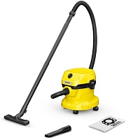 Пылесос Karcher WD 2 Plus V-12/4/18 1.628-000.0 (1000 Вт, мусоросборник 12 л, влажная уборка, желтый)