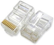 Коннектор Gembird RJ-45 (8P8C) кат.5 (отгрузка по 10 штук)
