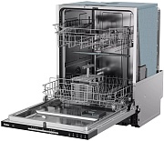 Машина посудомоечная встраиваемая 60 см Haier HDWE13-490RU (13 комплектов / 2 полки / расход воды - 11 л / Защита от перелива / А) Серебристый