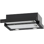 Вытяжка телескопическая KRONA KAMILLA T 500 BLACK (500 м³/ч / 80 Вт / LED освещение 2x1,5 Вт / ширина - 49,7 см / черный / металл) Чёрный