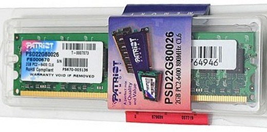 Память DDR2 2Gb 800MHz  Patriot  PSD22G80026