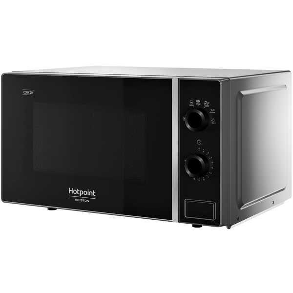 Микроволновая печь Hotpoint-Ariston MWHA 101 W (20 л, 700 Вт, переключатели поворотный механизм, белый/черный)