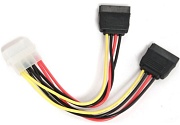 Кабель питания Molex - SATA (x2) ExeGate EX-CC-SATA-PSY (Molex 4pin/2xSATA15pin, 0,15м)