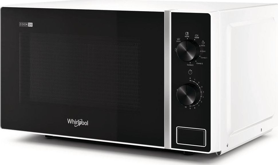 Микроволновая печь Whirlpool MWP 103 W (20 л, 700 Вт, переключатели поворотный механизм, гриль, белый/черный)