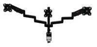Крепление для трёх мониторов ONKRON G280 чёрный, для 13"-32", наклон 45°, поворот 180°, нагрузка до 8 кг на одно крепление Чёрный