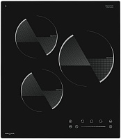 Поверхность индукционная KRONA OMBRA 45 BL (Узкая, 45 см / Чёрный / 3 конфорки / 1,5 кВт / 2,6 кВт / 1,5 кВт / стеклокерамика / STOP&GO / 4,9 кВт)