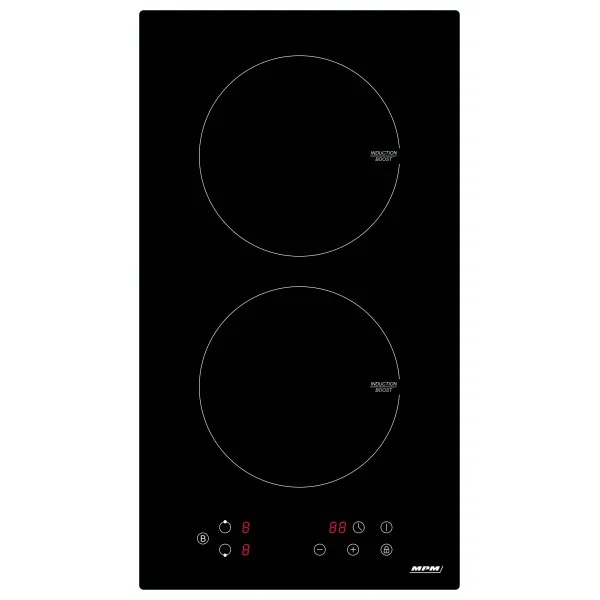 Поверхность индукционная MPM MPM-30-IM-06 (Черная / стеклокерамика / 2 конфорки / 3,8 кВт)