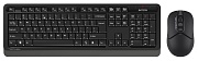 Беспроводной комплект клавиатура+мышь A4Tech Fstyler FG1012, (Полноразмерная/1200 dpi/2.4), Черный