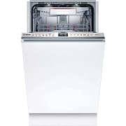Машина посудомоечная встраиваемая 45 см Bosch SPV6YMX01E (Serie6 / 10 комплектов / 3 полки / расход воды - 9 л / TimeLight / Home Connect / А+++) Белый