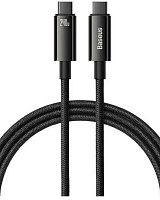 Кабель Baseus Tungsten Gold Series Type-C - Type-C, 1м, (240W), Черный