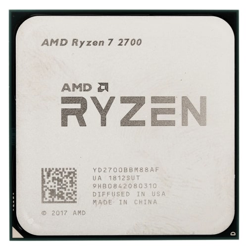 Процессор AMD AM4 Ryzen 7 2700 Tray (без кулера) 3.2 (4.1)GHz, 8core, 16+4MB  (YD2700BBM88AF )
