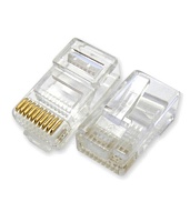 Коннектор Gembird RJ-45 (8P8C) кат.5 (отгрузка по 10 штук)   Коннектор Gembird RJ-45 (8P8C) кат.5 (отгрузка по 10 штук)