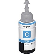 C13T66424A Контейнер Epson C13T66424A L100 Cyan  (ёмкость с чернилами 70мл) срок 02.2025 Голубой