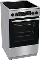 Плита электрическая Gorenje GECS5C70XA (Advanced / Нерж. сталь / духовка - 70 л / 4 конфорки (1700/1200/1200/2000Вт) / AquaClean / Мощность - 9,4 кВт) Нержавеющая сталь
