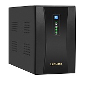 ИБП Exegate  UNB-2000.LED.AVR.2SH.RJ.USB <2000VA/1200W, LED, AVR,2*Schuko, RJ45/11, USB, металлический корпус, Black>  EX292609RUS 