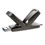 Память USB3.2+TypeC Solid State Flash Drive 512Gb Netac US5 550MB/500MB/s NT03US5C-512G-32TA] Чёрный