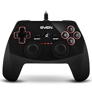 Геймпад SVEN GC-250 / 11 кнопок / Чёрный / Виброотдача / Поддержка Windows, Android, PS3  Чёрный