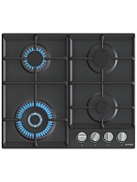 Поверхность газовая Gorenje GW641EXB (Essential / Чёрный / нержавеющая сталь / эмаль / XtraSurface / WOK)