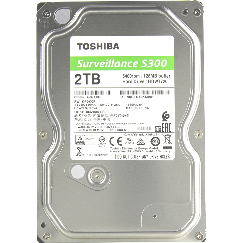 Жесткий диск  4000Gb Toshiba  256Mb SATA HDWT840UZSVA/HDKPB08Z0A01 SURVEILLANCE  для систем наблюдения 