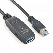 Удлинитель USB 3.2 Gen 1 AM AF KS-is (KS-776-5) активный розетка-вилка, скорость передачи до 5 Гбит/с, длина - 5 метра