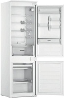 Холодильник встраиваемый Whirlpool WHC18D031C1 (Объем - 268 л / Высота - 178 см / Слайдерное крепление фасадов / A++ / Белый / Морозилка - NoFrost) Белый