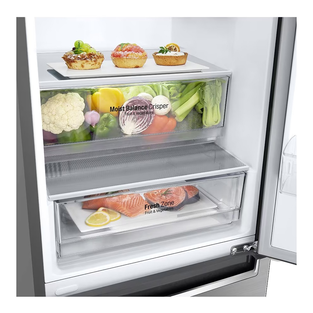 Холодильник LG GBB61PZJMN (V+ / Объем - 341 л / Высота - 186см / A++ / Серебристый / NoFrost / DoorCooling+™ / Smart Inverter™)