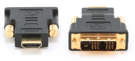 Переходник HDMI - DVI GEMBIRD (A-HDMI-DVI-1), вилка-вилка, длина - 0.02 метра