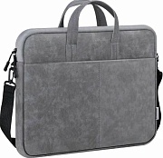 Сумкa для ноутбука 15"-16" Defender Solid, кожа, серый Серый