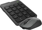 Беспроводной комплект цифровой блок+мышь A4Tech Fstyler FG1600C Air, (Клавиш 18 шт/2000 dpi/2.4), Серая