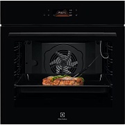Духовой шкаф Electrolux LOD8P39Z (SurroundCook 700 / 72 л / до 300°C / Чёрное стекло / Пиролиз / телескопич. напр.(x1) / пар / SoftClose)