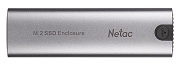 Внешний бокс для SSD M2 Netac WH51 M.2 NVMe/SATA SSD с кабелем USB3.1 Gen 2-USB-C. Цвет: серый