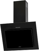 Вытяжка наклонная KRONA FREYA 600 black PB (633 м³/ч / 110 Вт / галогенная лампа 2x28 Вт / ширина - 59.7 см / чёрный металл/стекло)
