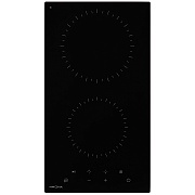 Поверхность электрическая KRONA ZAUBER 30 BL TK (Черный / 2 конфорки / (1,2/1,8 кВт) / стеклокерамика / Stop&Go / 3,0 кВт)
