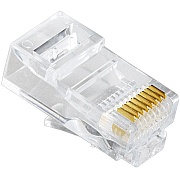 Коннектор ExeGate RJ-45 (8P8C) кат.6 под одножильный кабель UTP, золотое напыление (100 шт.) (EX283691RUS)
