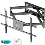 Кронштейн для ТВ ONKRON M8L чёрный, для 42"-110", наклон 15°, поворот 90°, нагрузка до 100 кг, расстояние до стены 103-1033 мм Чёрный