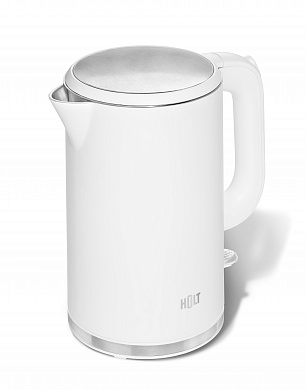 Чайник HOLT HT-KT-020 (2200Вт / 1,7л / металл / белый)