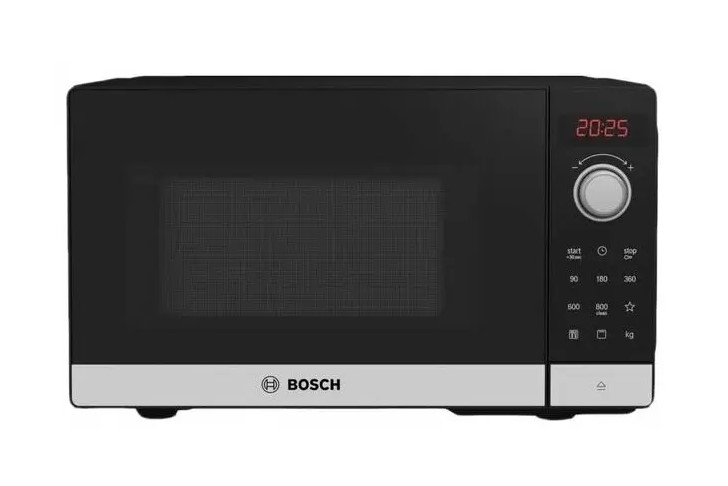 Микроволновая печь BOSCH FEL023MS2 (20 л, 800 Вт, переключатели поворотный механизм, сенсор, гриль, дисплей, черный)