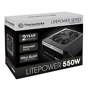 Блок питания Thermaltake ATX  550W Litepower APFC,(24+2x4+2х6/8пин) 120mm fan, RTL PS-LTP-0550NPCNEU-2 
