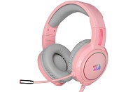 Проводные игровые наушники Redragon Mento RGB, (кабель 1.8 м), Розовые