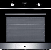 Духовой шкаф Haier HOX-P06HGBX (76 л / Чёрное стекло+нерж.сталь / Гриль / Телескоп.напр.(x1) / Эмаль легкой очистки / A)
