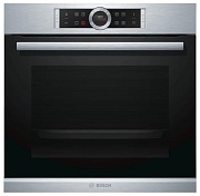 Духовой шкаф Bosch HBG675BS1 (Serie8 / нерж / Pyrolysis / TFT-дисплей / SoftMove / 4D-HotAir / AutoPilot) Нержавеющая сталь
