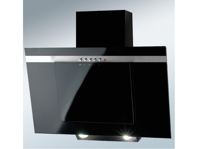 Вытяжка наклонная AKPO WK-4 Nero Eco Line 50 Black (740 м³/ч / 115 Вт / LED освещение 2x2 Вт / ширина - 50 см / чёрный + чёрное стекло)