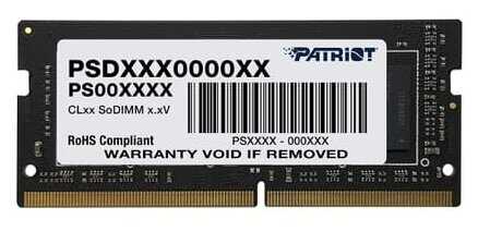 Память DDR4 SODIMM  4Gb 2666MHz Patriot  PSD44G266681S