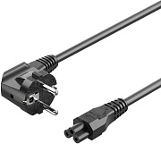 Кабель питания ноутбуков Vention (Евровилка Schuko->C5, VDE-250V-3*0.5mm2, черный, 6A, 1.8м)