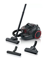 Пылесос Bosch Serie 4 BGS21POW2 (700 Вт, контейнер 2 л, чёрный/красный, турбощётка) Чёрный
