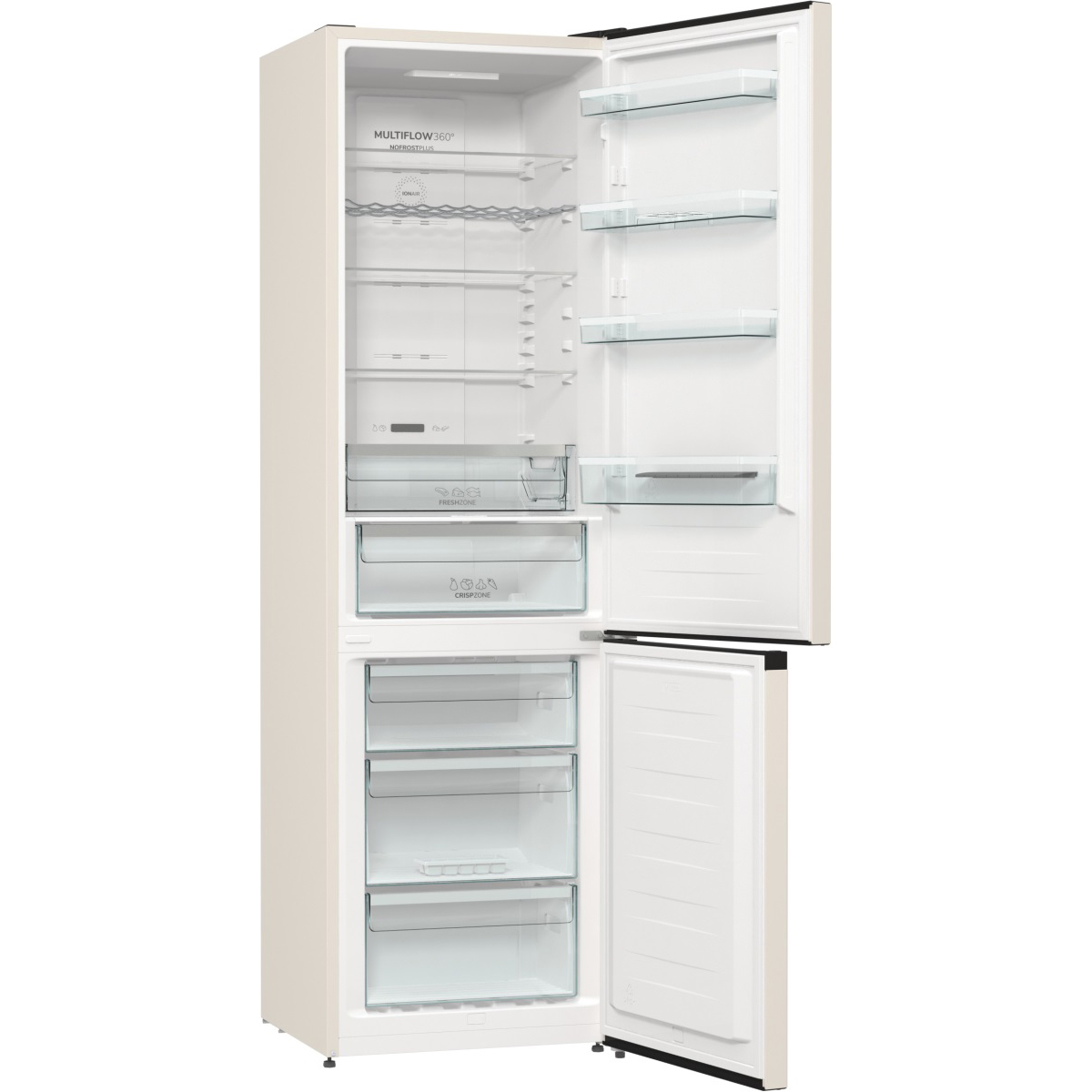 Холодильник Gorenje NRK6202AC4 (Color collection / Объем - 331 л / Высота - 200см / A++ / Бежевый / No Frost)