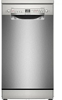 Машина посудомоечная отдельностоящая 45 см Bosch SPS2HKI42E (Serie2 / 10 комплектов / 2 полки / Расход воды - 8,9 л / HomeConnect / AntiFinger Silver)