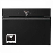 Духовой шкаф компактный с СВЧ Gorenje BCM4058B (G800 / 50 л / до 275 °C / Чёрный, стекло / AquaClean / съемные напр. / GentleClose / Wi-Fi) Чёрный