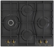 Поверхность газовая Gorenje GW6D42CLB (Classico / черный / конфорки ромбом / эмаль / чугун / WOK)
